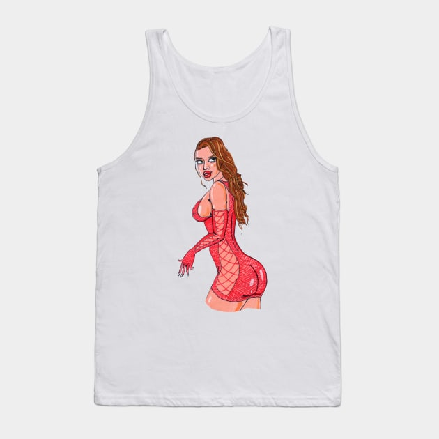 Sexy Cartoon Babe With Nice Thick Ass Tank Top by FilMate